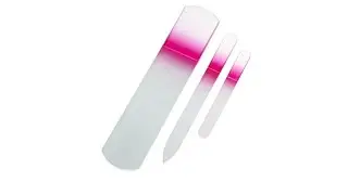 Czech ManiPedi Glass Nail File Trio  Pink