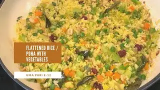Healthy flattened rice with vegetables | poha | glutenfree|weightloss|low calorie| the turmeric club