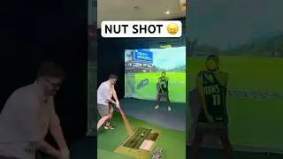 NUT SHOT 😖 #funny #golf #fail