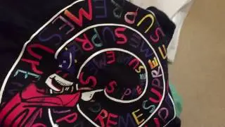 Supreme SS17 Pickup/Unboxing Week 1 'Washed Denim S Logo 6-Panel, Swirl Tee'