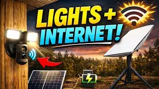 Off-Grid Power Hack: Starlink Running + Reolink Elite Floodlight WiFi camera Installed