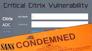Critical Citrix Vulnerability - SANS Webcast w/ Johannes B. Ullrich, Ph.D., Dean of Research