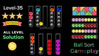 35 level solution | Ball sort puzzle game challenge #ballsorting #puzzlegame #sortingcolor #tgrnrz