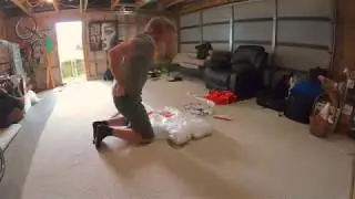 Reserve parachute repack time lapse