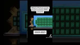 Wheel of Fortune puzzle board evolution (1975-present) #wheeloffortune #shorts
