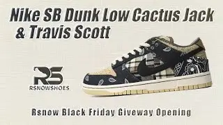 Nike Dunk x Travis Scott Unboxing 👟| Under $100 sneaker | Rsnow Black Friday Giveway Opening🔥