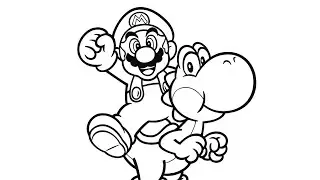 Рисунки и раскраски Super Mario Bros для детей | Раскраска Super Mario Bros для детей, 33