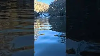 Paddling up a creek to some waterfalls somewhere in australia #waterfall #nature #relaxing #hiking