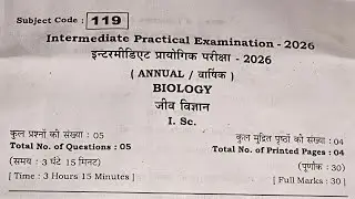 12 January 12th Biology practical Original Ques. Paper 2026Il 12th Final practical exam viral Paper💔