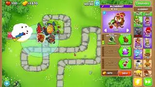Bloons TD6 Unedited Walkthrough - Monkey Meadow Hard(Magic Monkey Only)
