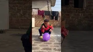 ￼ Danish broke the balloon by closing his eyes 😎#shorts #fyp