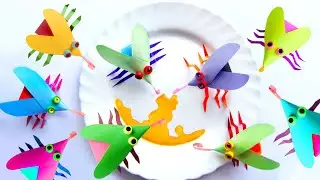 How to make a colorful paper fly - tutorial