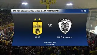 Basket League | Άρης - Π.Α.Ο.Κ. | 22/01/2023 | ΕΡΤ