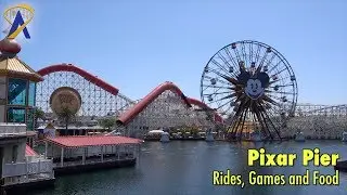 Overview of Pixar Pier at Disney California Adventure - Rides, Games and Food