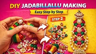 DIY Jadabillallu Making ✨ Step by Step🤫 Traditional South Indian Hair Jewelry🫢🥰