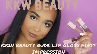 KKW BEAUTY NUDE LIP GLOSS FIRST IMPRESSION! | MORGAN CHRISTINA