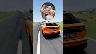 Family Driving VS Speedbump😂 #beamngdrive