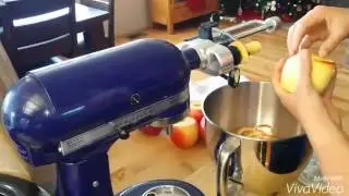 KitchenAid Spiralizer in Action for Apple Butter