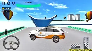 Ambulance Stunts Mega Ramp: New Orange SUV Ambulance Car Unlocked - Android GamePlay