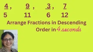 Compare Fractions in 30 seconds I Fraction into Decimals I Arrange Fraction in Descending Order