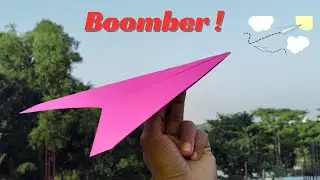 How To Make Paper Plane /Paper Boomerang Airplane / Maple Drawing Craft
