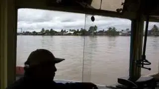 Boat on Mahakam river