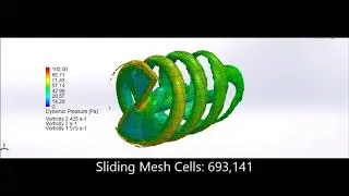 SolidWorks Animation: Transient NREL Phase-VI Wind Turbine CFD Simulation [Validated]