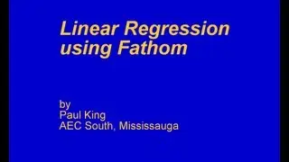 Regression using Fathom Software