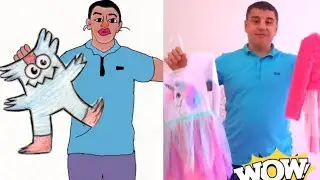 Nastya playing with make up toys and dress up funny drawing meme catun videos 