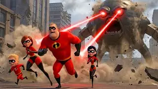 Super Family : Can They Escape This Giant Monster? 😱🔥| Funny Incredible Animation
