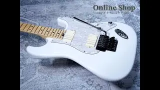 カスタムオーダーならではのこだわり。国産コンポーネントの雄、Combat Custom Order ST type FRT White / Maple【ギターバイヤー増田】