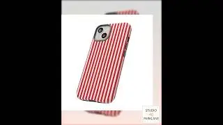Tough Premium Poppy Red Stripes Phone Case Gift for Her - For Apple iPhone 16 Pro Max 16e iPhone ...