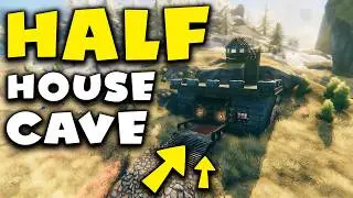Half house, half cave! | Valheim