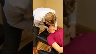LOUD neck adjustment on patient! 😨 #chiropracticadjustment #chiropractic #stlchiro #backadjustment