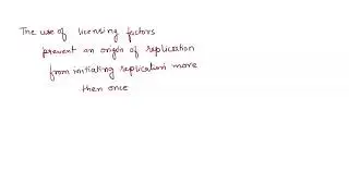 Why are licensing factors required for replication initiation in eukaryotes? Whats all that apply? &hellip;