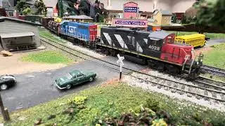 Grain and Manifest Trains on Waupaca Area Model Railroaders Layout Arctic Run Train Show 2025