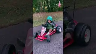 Turbo #turbo #declanthesupercat #radioflyer  #gocart #gocarting #closecall  #mensa #kids