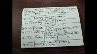 Examination Schedule BDP NSOU