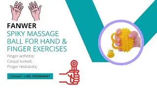 Spiky Massage Ball for Hand&Finger Exercises, Spikey Rubber Ball for Hand Rehab's Grip Strengthener