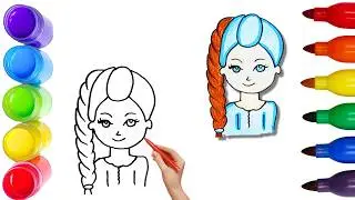 How To Draw cute Rumi Drawing, Painting & Coloring For Kids and Toddlers_ Child Art 🐋🌈🎨