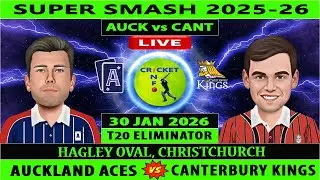 Canterbury Kings vs Auckland Aces | CK vs AA | Eliminator Match of Super Smash 2025-26 | AA vs CK