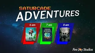 📺🌄 SATURCADE ADVENTURES is here! Saturday Cartoon Feels + Gaming Fun &bull; 🎧 !podcast &bull; 🎲 !jj
