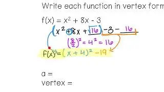 3.1c Writing Quadratic Functions by Completing the Square (Day 1)