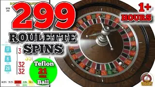 Day 10: 299 Roulette Spins - Teflon Ball 21mm - French Style Roulette Wheel - White Scoreboard