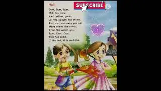 Holi ￼| Dum Dum Dum Holi Has Come English Nursery Rhymes with Lyrics | Kids Rhymes | Shorts 👍