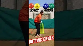 Batting drills: Top hand control😍| GOOD batting practice🔥 #shorts #cricket #youtubeshorts