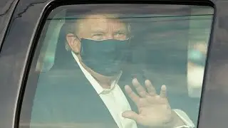 Trump Surprises Supporters With Drive By Outside Walter Reed Hospital