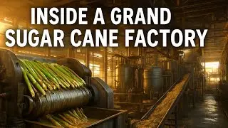 Inside a Grand Sugar Cane Factory | How Sugar Is Made Step by Step | Full Factory Tour 2025