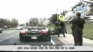 Batman with a Lamborghini stopped by police   2012 03 31
