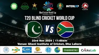 LIVE : Pakistan VS South Africa || Blind T20 Cricket World cup 2024 || Match # 1 || Crickslab
